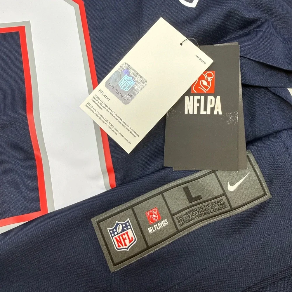 Nike Mac‎ Jones New England Patriots NFL Game Jersey Navy Blue 10 Mens Large NEW